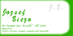 jozsef biczo business card